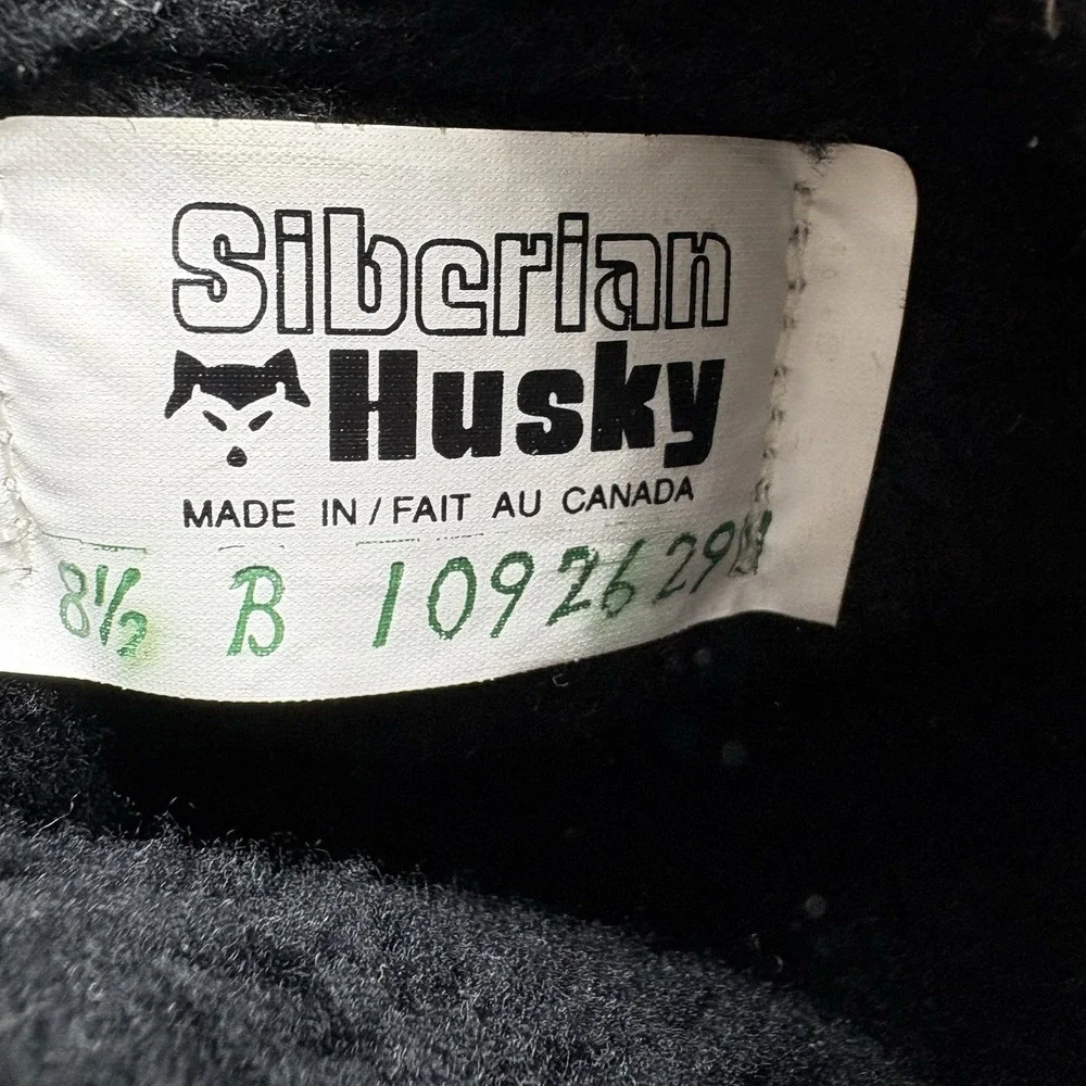 Siberian Husky Boots Womens Size 8.5 B Snow Winter‎ Lined Black Pull On